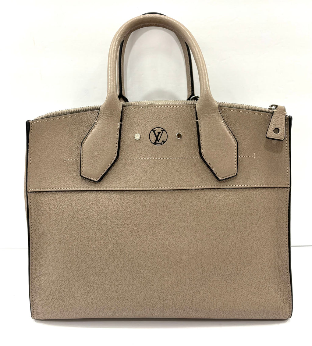 LOUIS VUITTON CITY STEAMER MM GRAINEDLEATHER HANDBAG