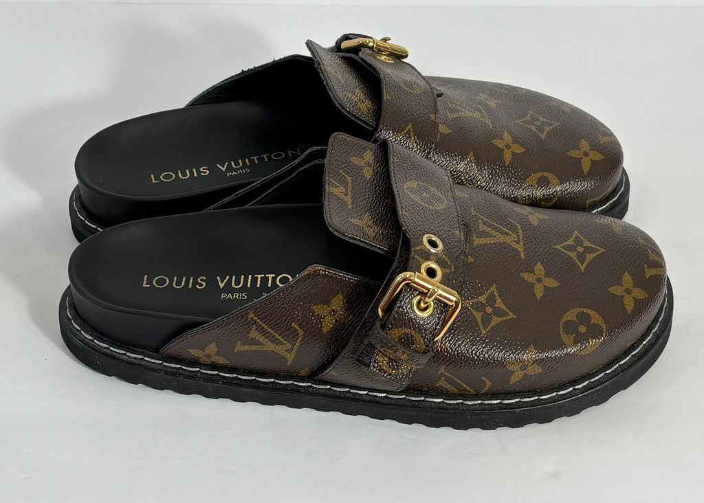 LOUIS VUITTON MONOGRAM COSY FLAT COMFORT MULES
