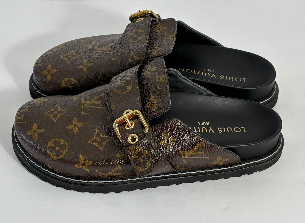 LOUIS VUITTON MONOGRAM COSY FLAT COMFORT MULES