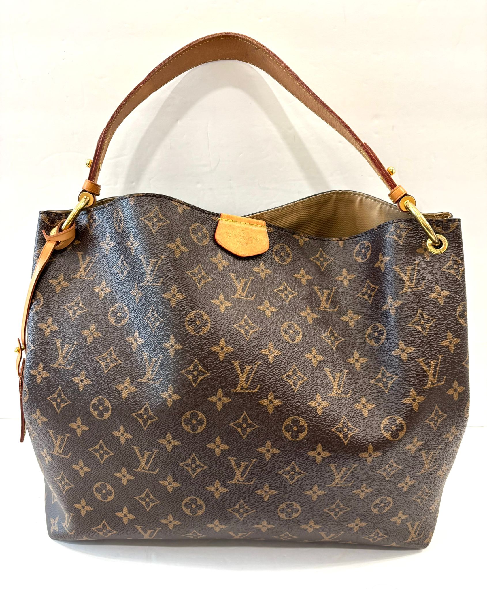 LOUIS VUITTON DAMIER EBENE GRACEFUL MM HOBO BAG