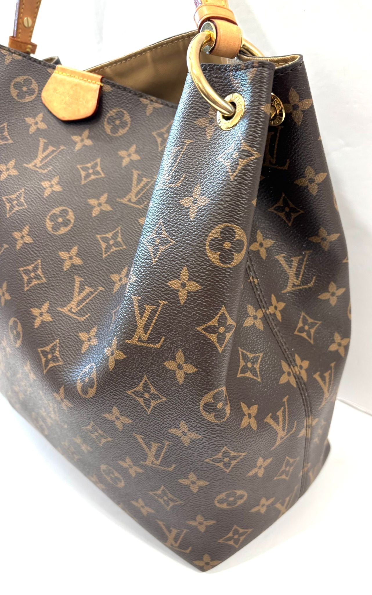 LOUIS VUITTON DAMIER EBENE GRACEFUL MM HOBO BAG