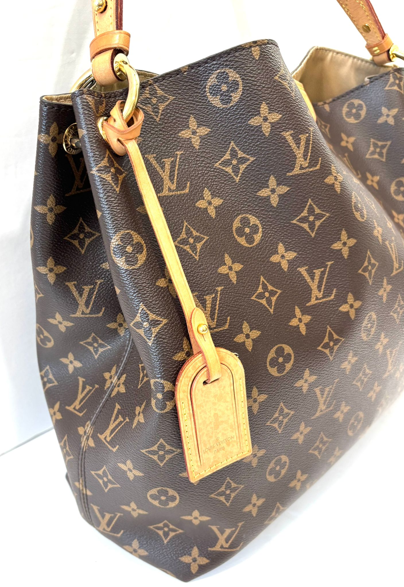 LOUIS VUITTON DAMIER EBENE GRACEFUL MM HOBO BAG