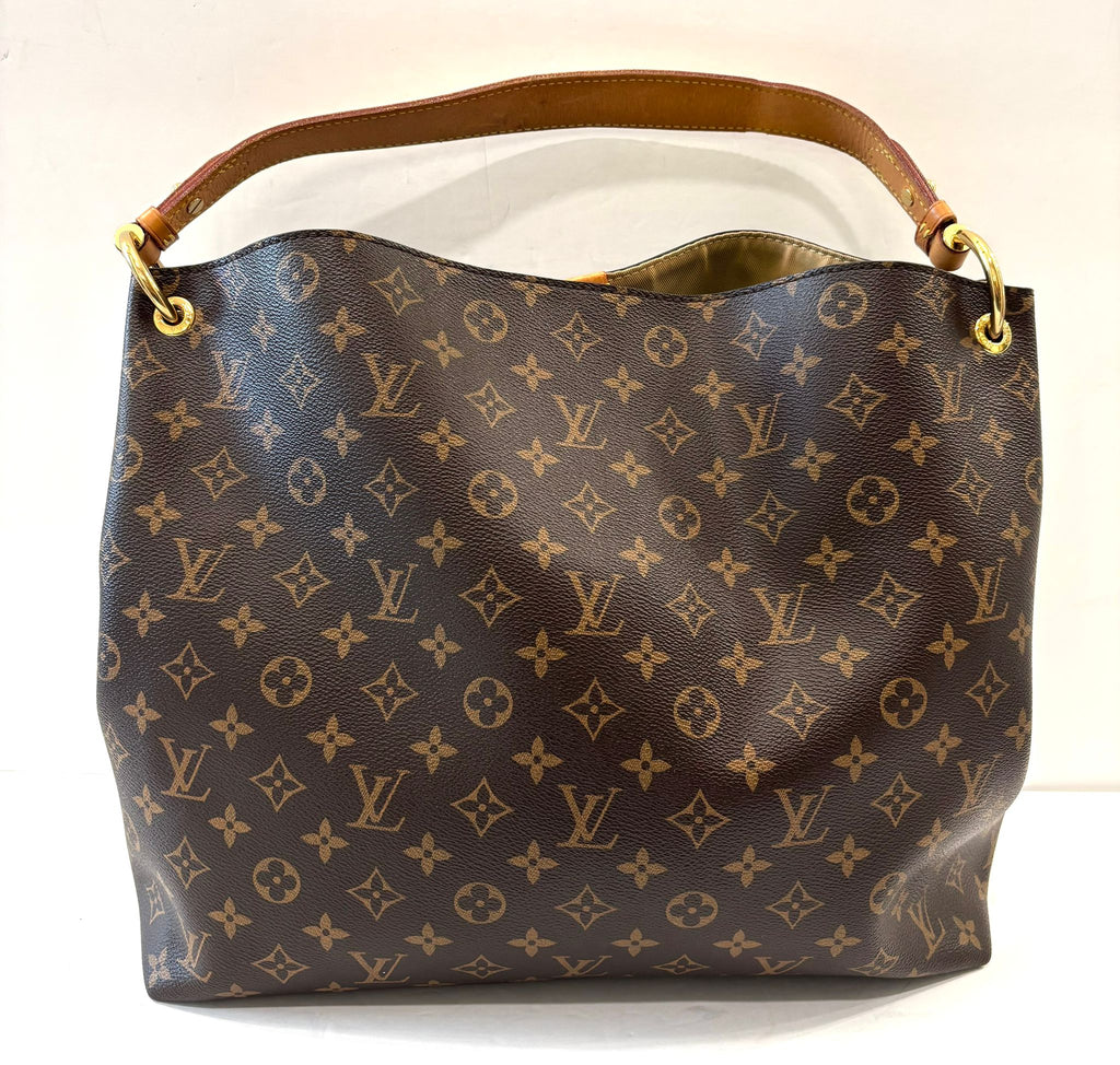 LOUIS VUITTON DAMIER EBENE GRACEFUL MM HOBO BAG