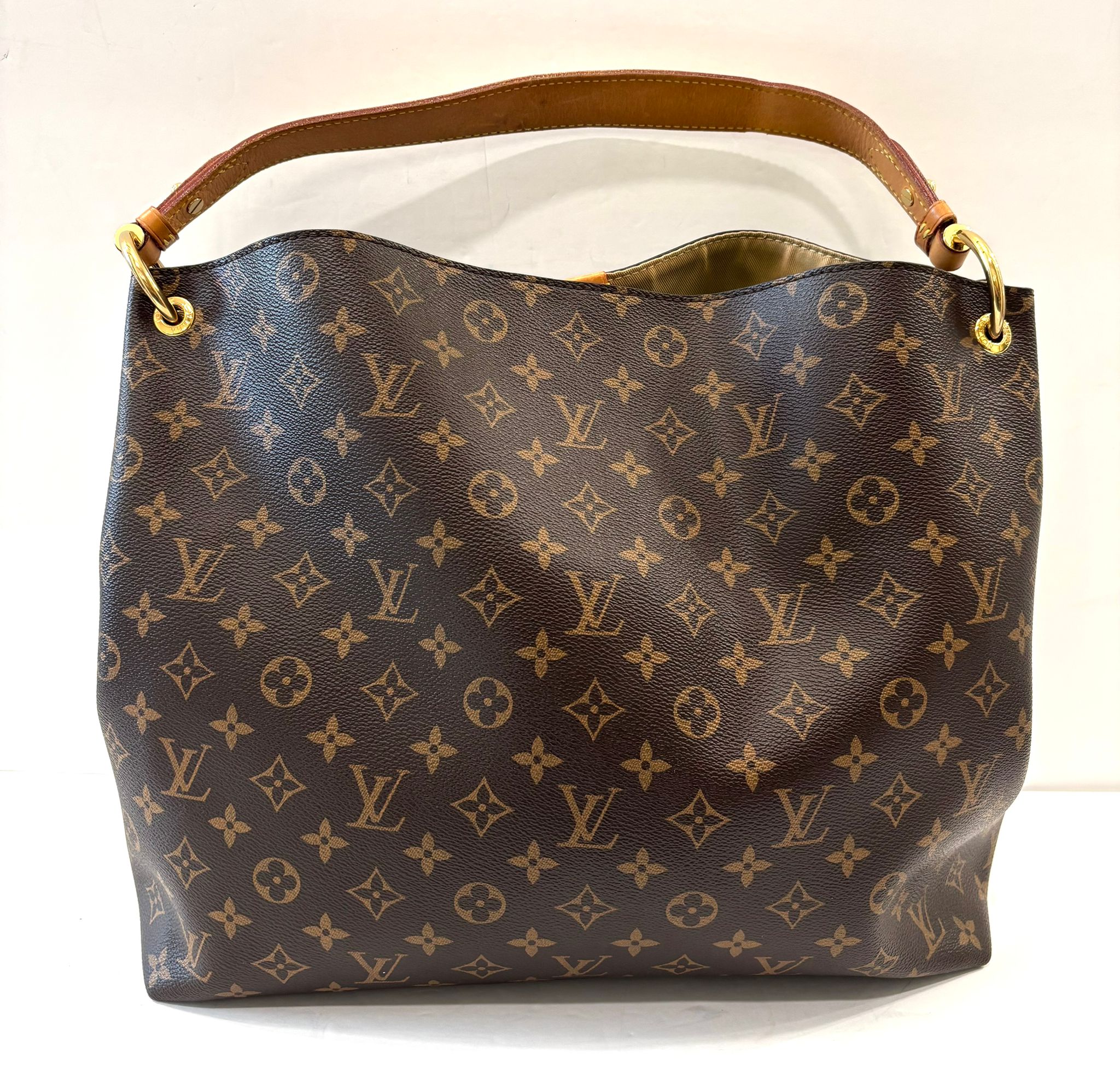 LOUIS VUITTON DAMIER EBENE GRACEFUL MM HOBO BAG