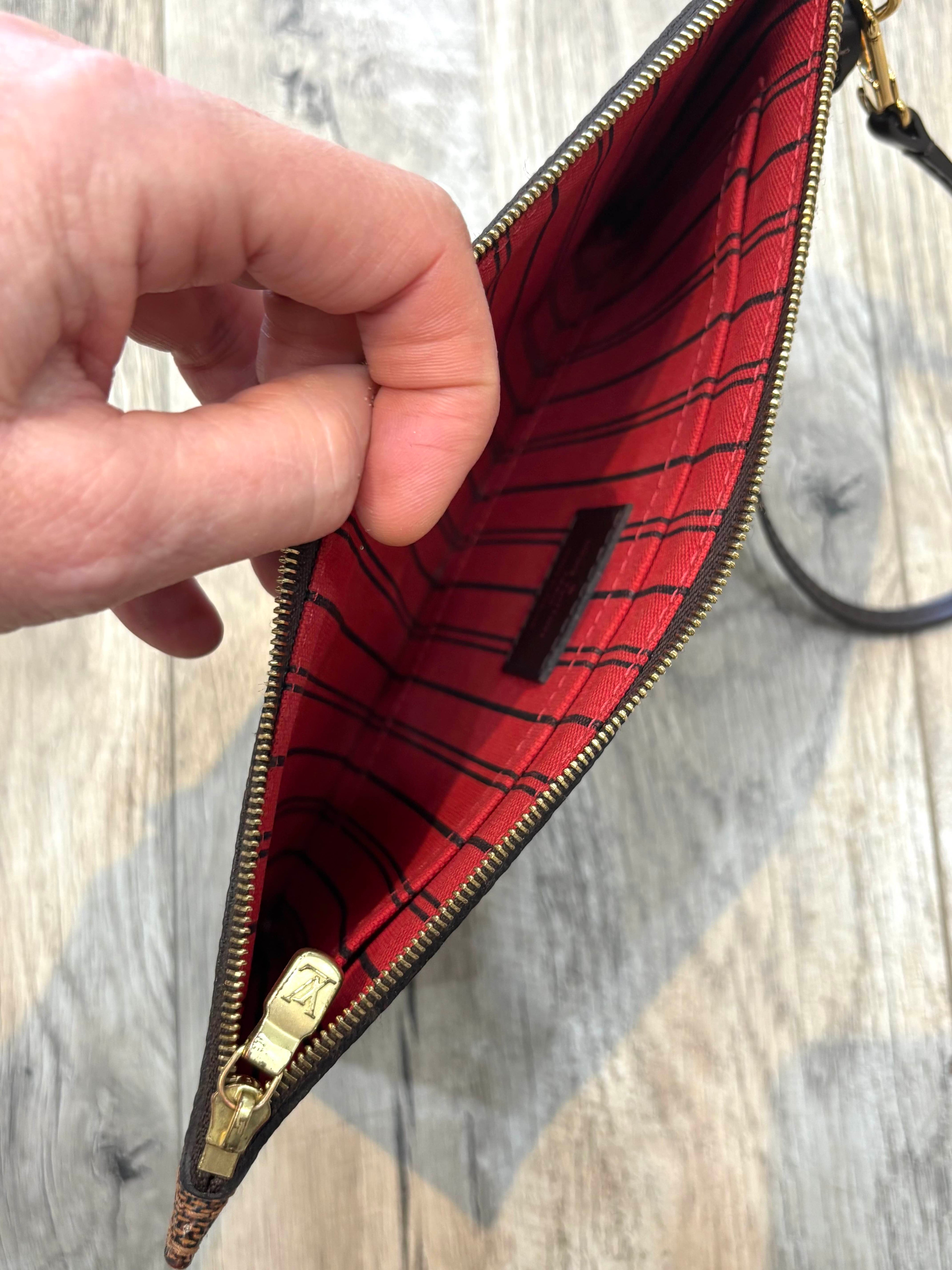 LOUIS VUITTON DAMIER EBENE NEVERFULL POCHETTE