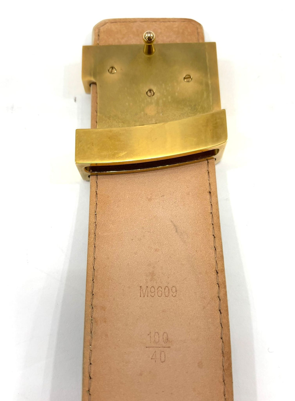 LOUIS VUITTON DAMIER AZUR LV INITIALS BELT