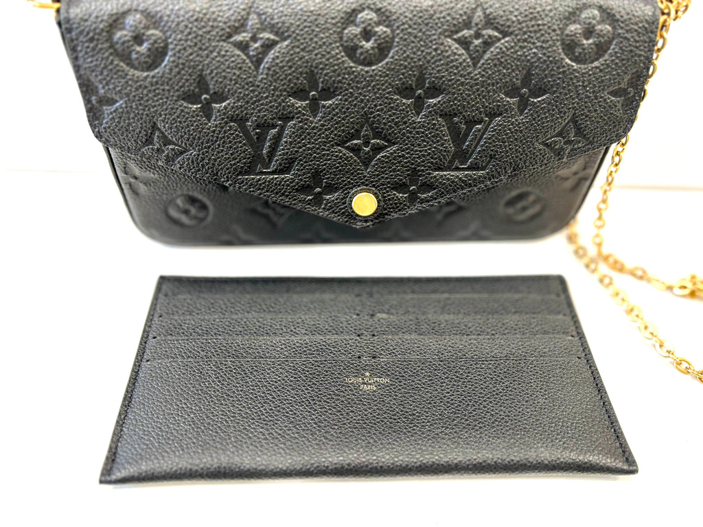 LOUIS VUITTON FELICIE MONOGRAM EMPREINTE LEATHER POCHETTE