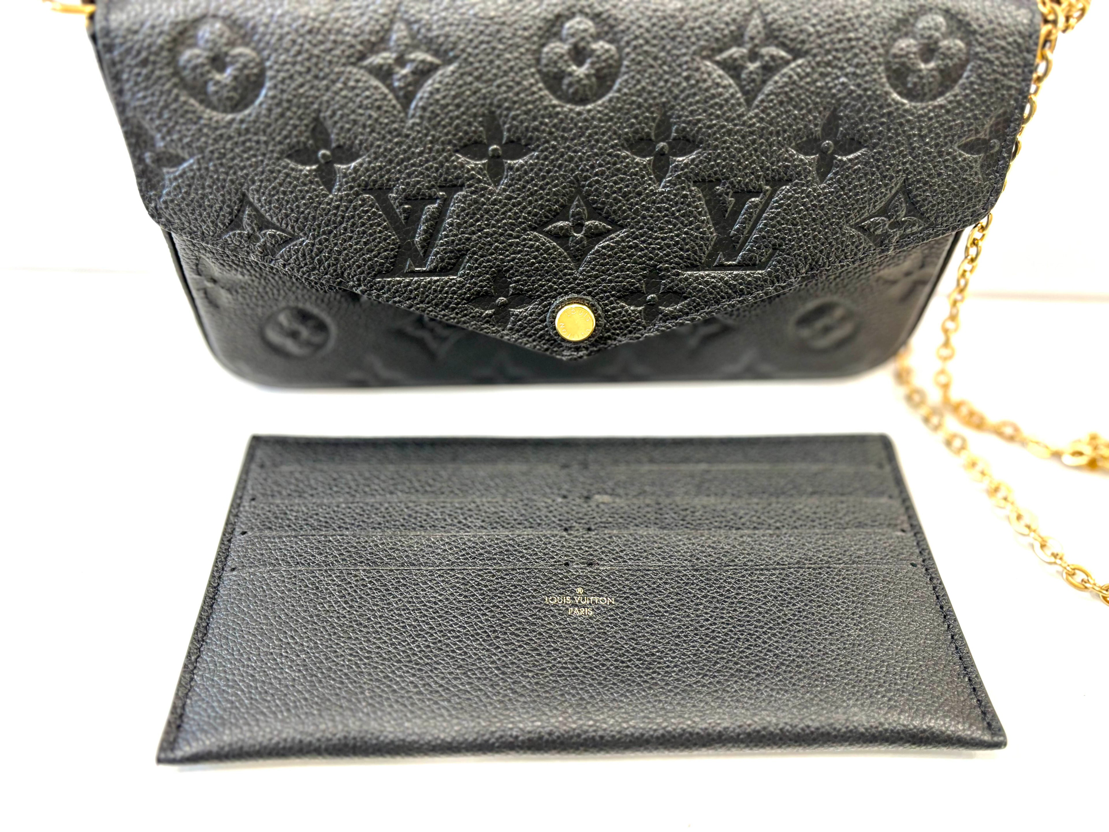 LOUIS VUITTON FELICIE MONOGRAM EMPREINTE LEATHER POCHETTE