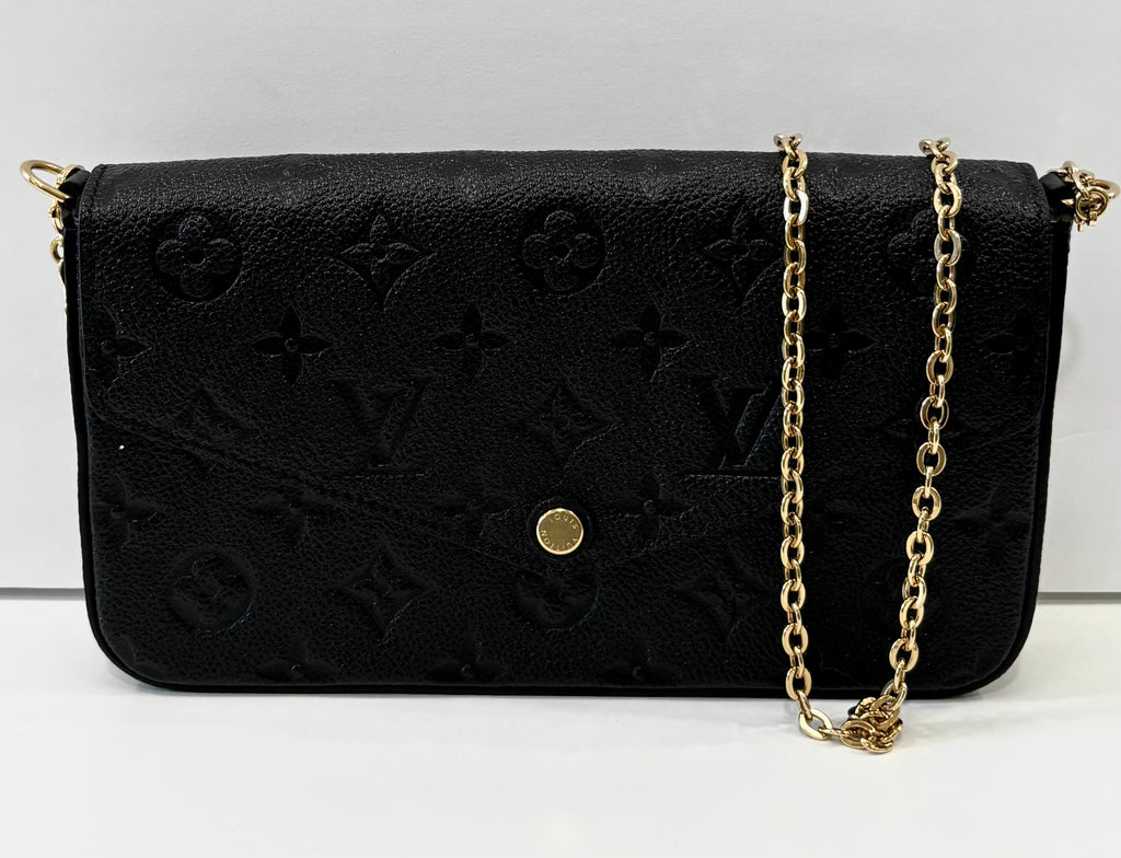 LOUIS VUITTON FELICIE MONOGRAM EMPREINTE LEATHER POCHETTE