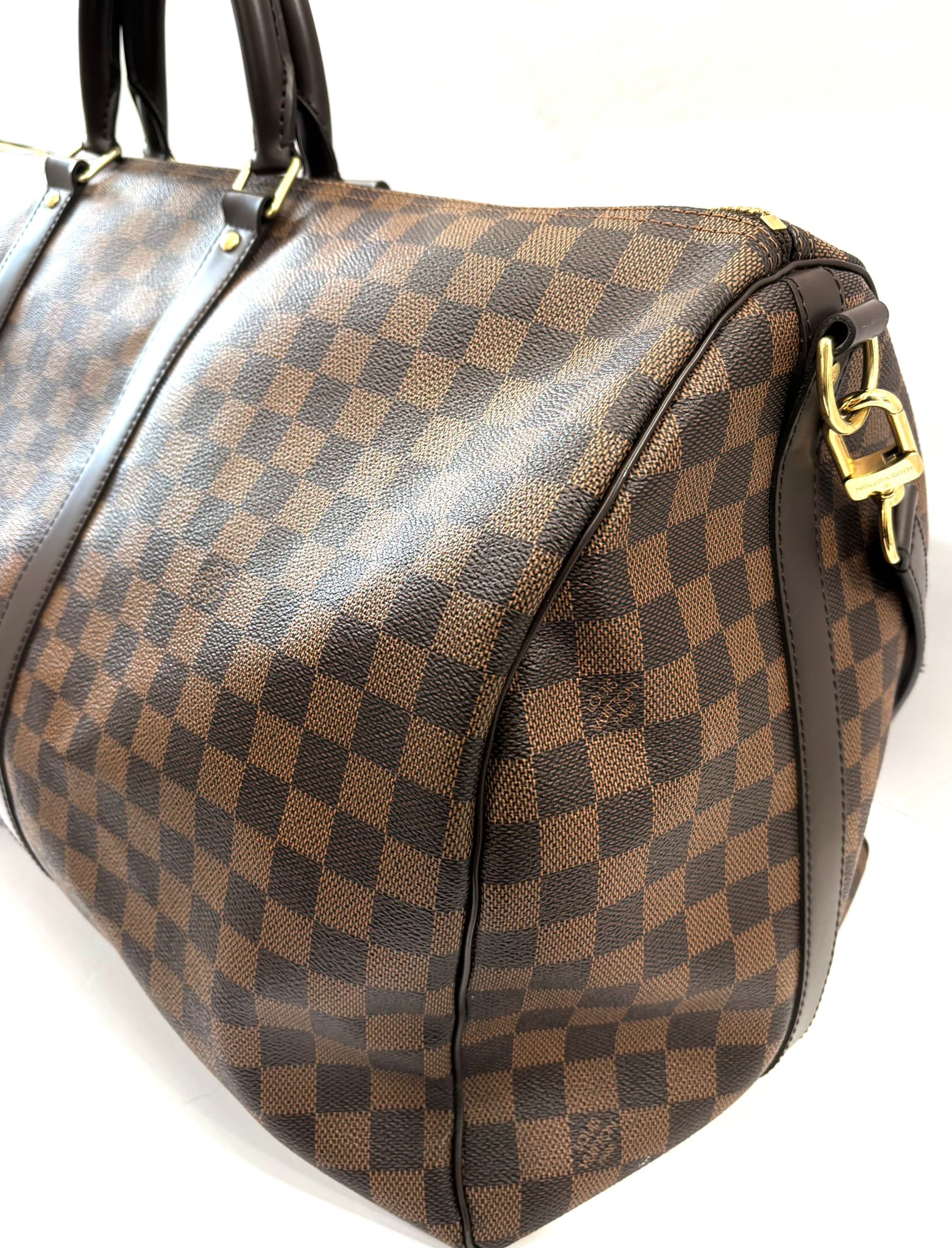 LOUIS VUITTON  DAMIER EBENE KEEPALL BANDOULIERE 55 BAG