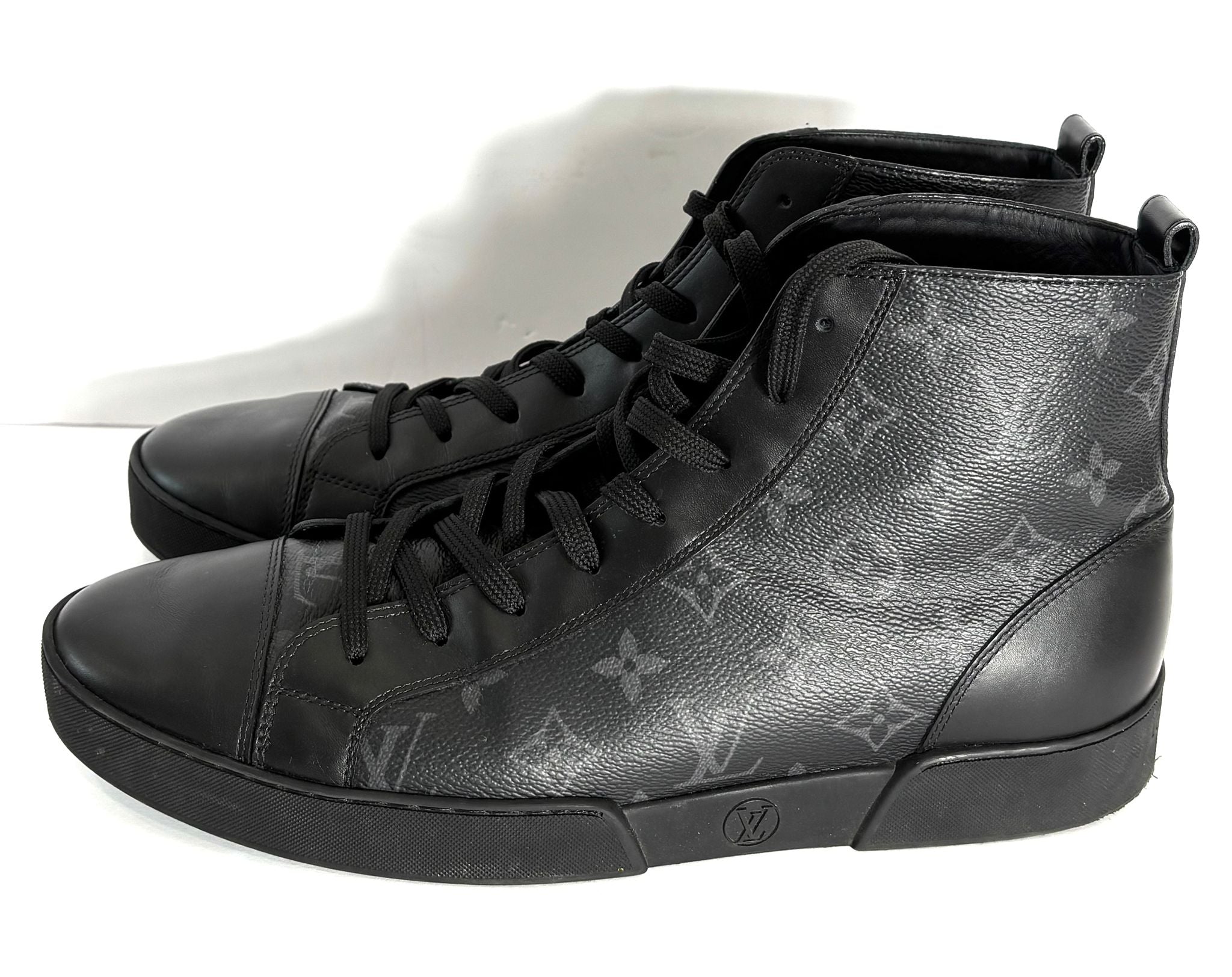 LOUIS VUITTON MONOGRAM ECLIPSE MATCH UP HIGH-TOP SNEAKERS
