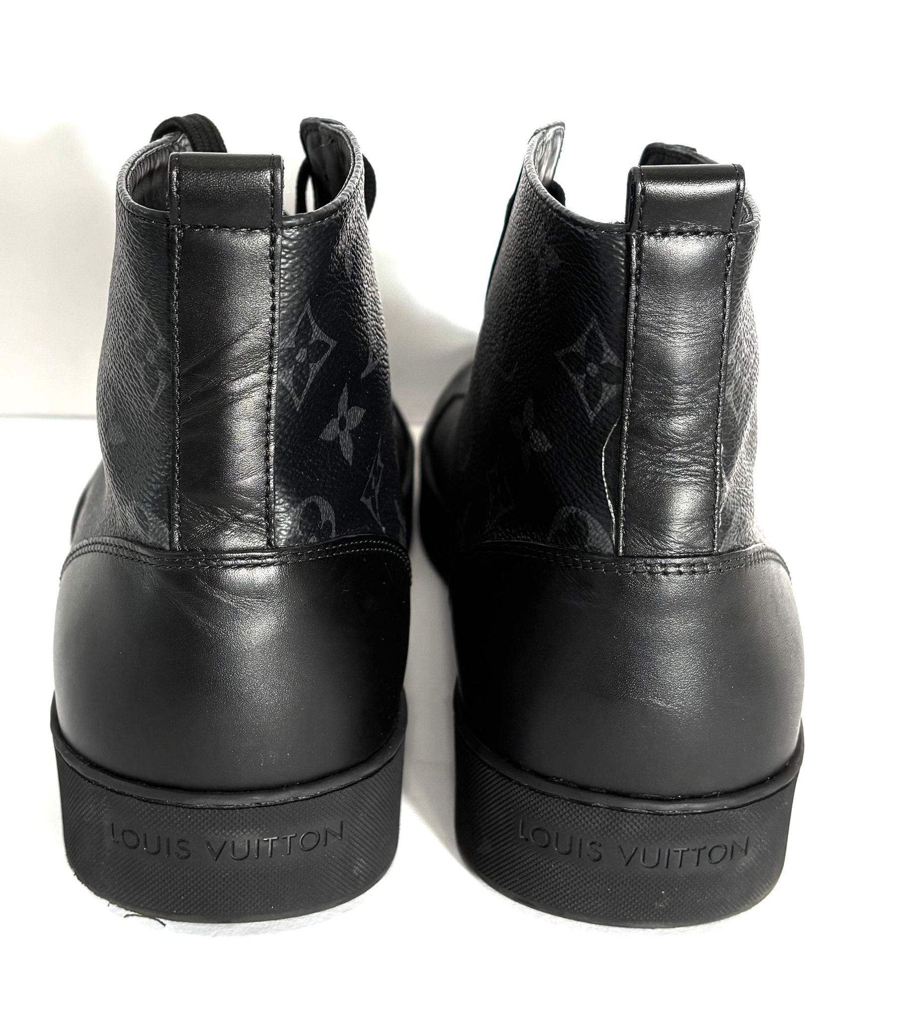 LOUIS VUITTON MONOGRAM ECLIPSE MATCH UP HIGH-TOP SNEAKERS