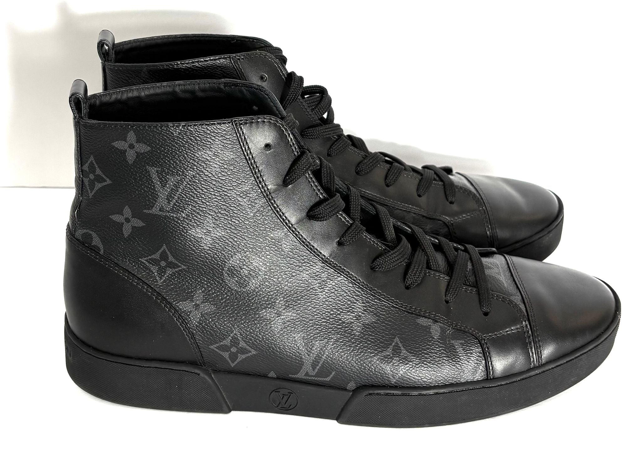 LOUIS VUITTON MONOGRAM ECLIPSE MATCH UP HIGH-TOP SNEAKERS