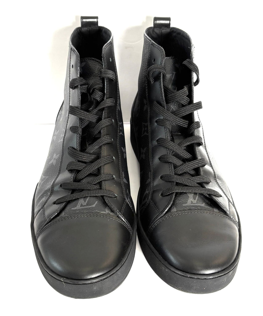 LOUIS VUITTON MONOGRAM ECLIPSE MATCH UP HIGH-TOP SNEAKERS