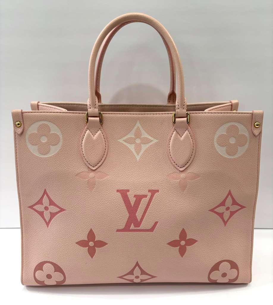 LOUIS VUITTON ONTHEGO MM BY THE POOL EMPREINTE TOTE BAG
