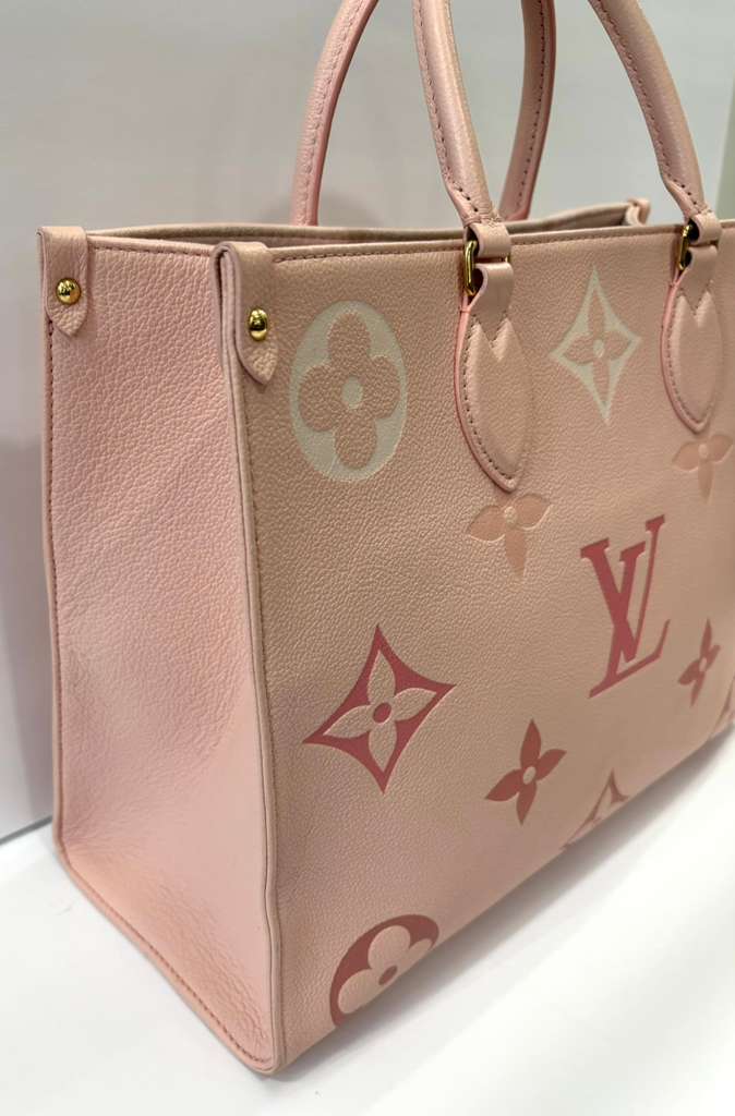 LOUIS VUITTON ONTHEGO MM BY THE POOL EMPREINTE TOTE BAG