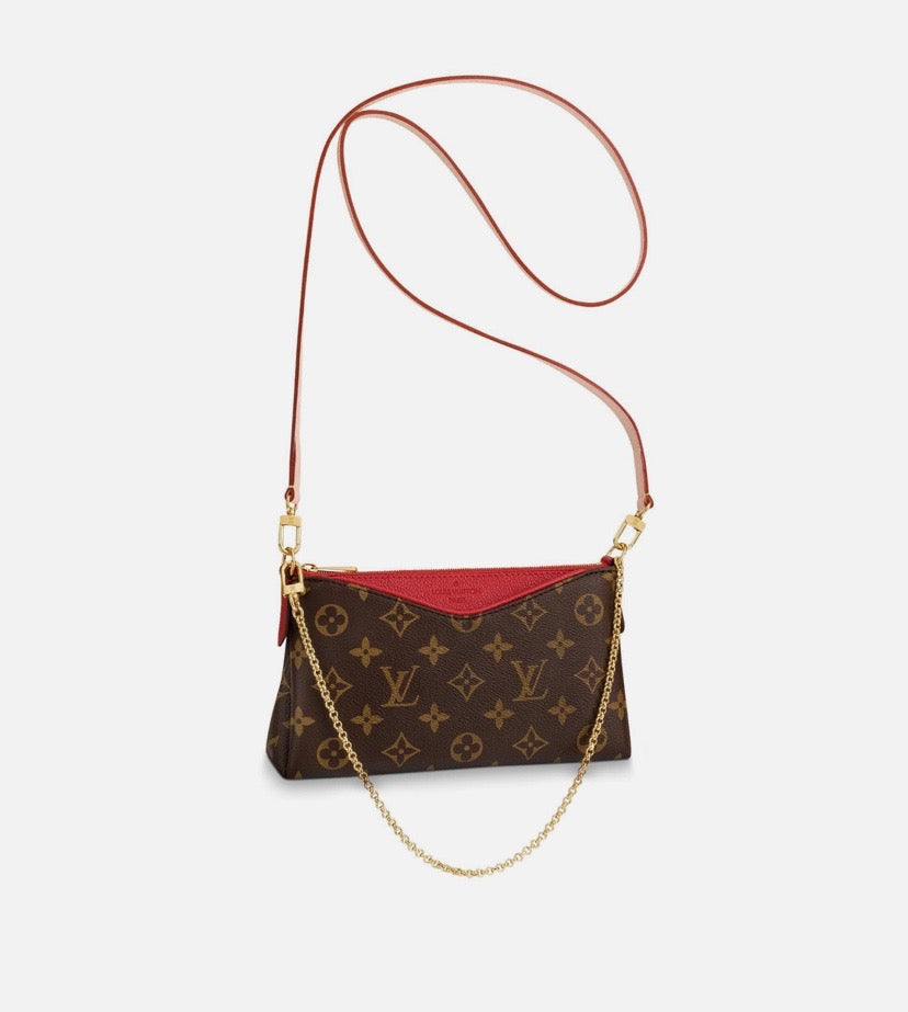LOUIS VUITTON  MONOGRAM PALLAS CROSSBODY BAG CHERRY