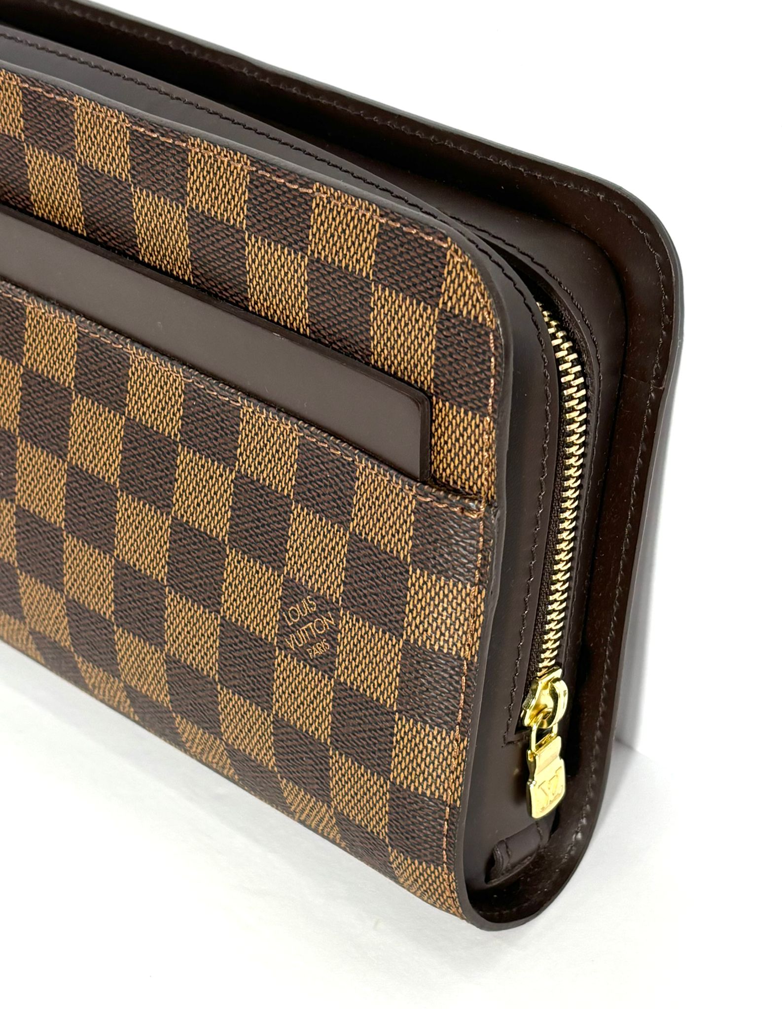 LOUIS VUITTON POCHETTE SAINT LOUIS DAMIER EBENE CLUTCH