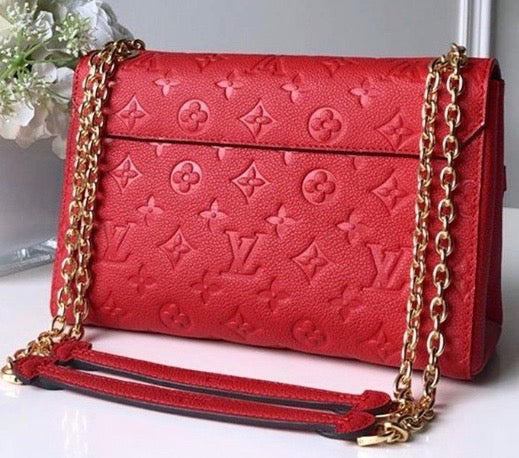 LV MONOGRAM EMPREINTE LEATHER VAVIN PM CHAIN BAG