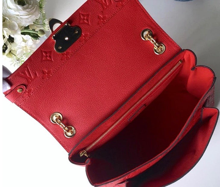 LV MONOGRAM EMPREINTE LEATHER VAVIN PM CHAIN BAG
