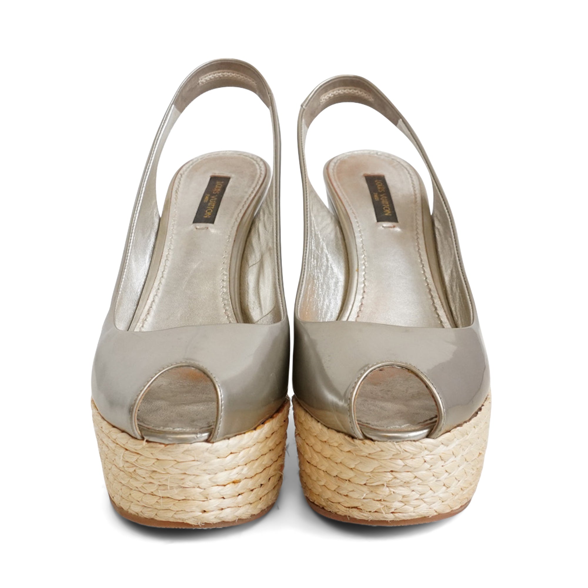 Louis Vuitton 'Lagoon' Espadrille Wedges - Women's 37