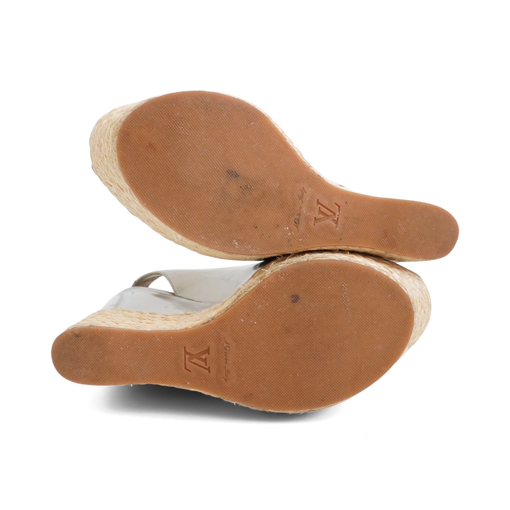 Louis Vuitton 'Lagoon' Espadrille Wedges - Women's 37