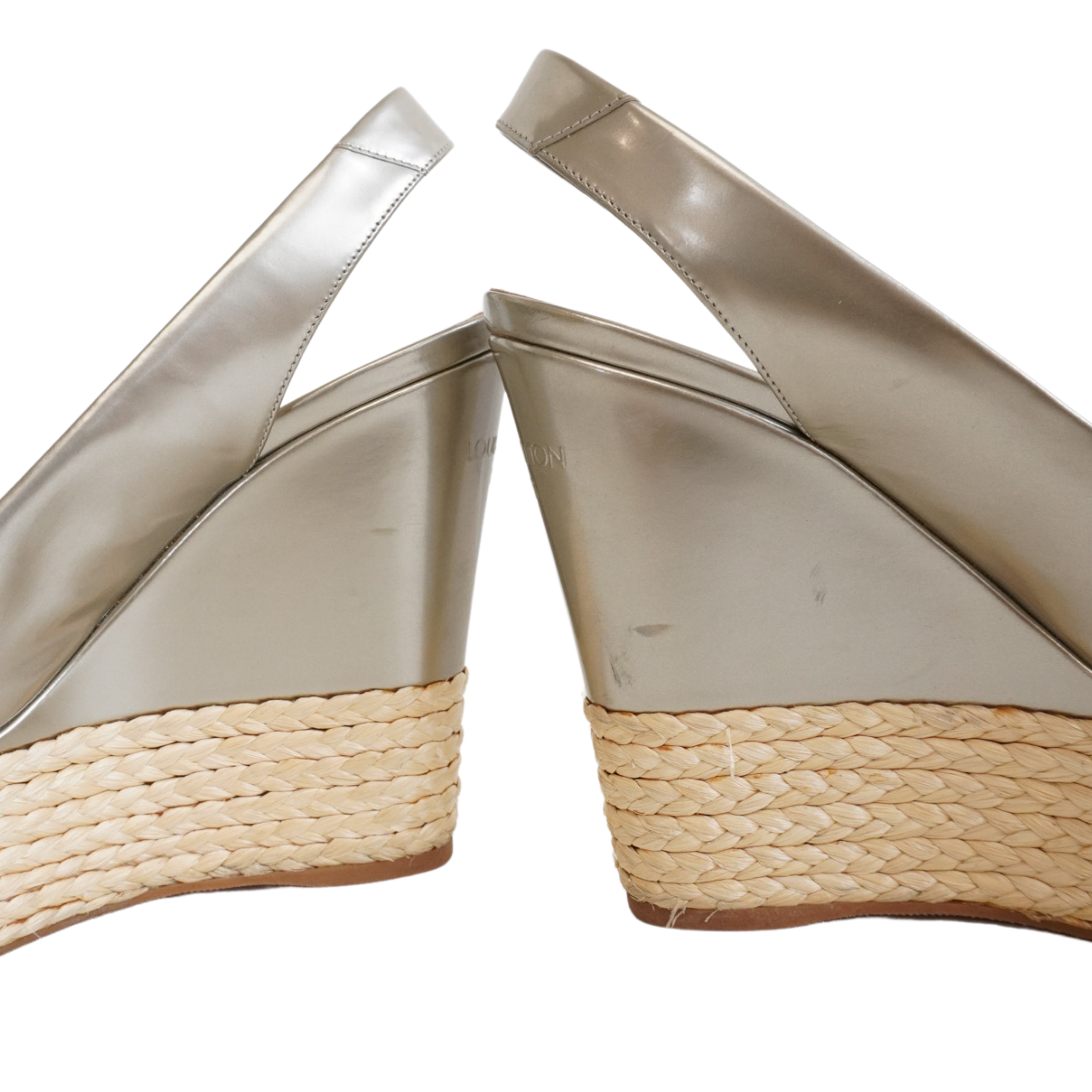 Louis Vuitton 'Lagoon' Espadrille Wedges - Women's 37