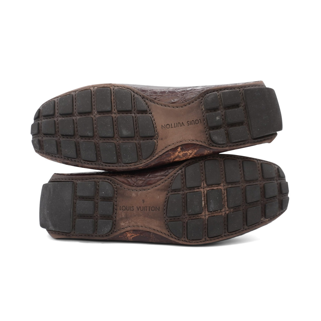 Louis Vuitton 'Monte Carlo' Crocodile Loafers - Men's 8