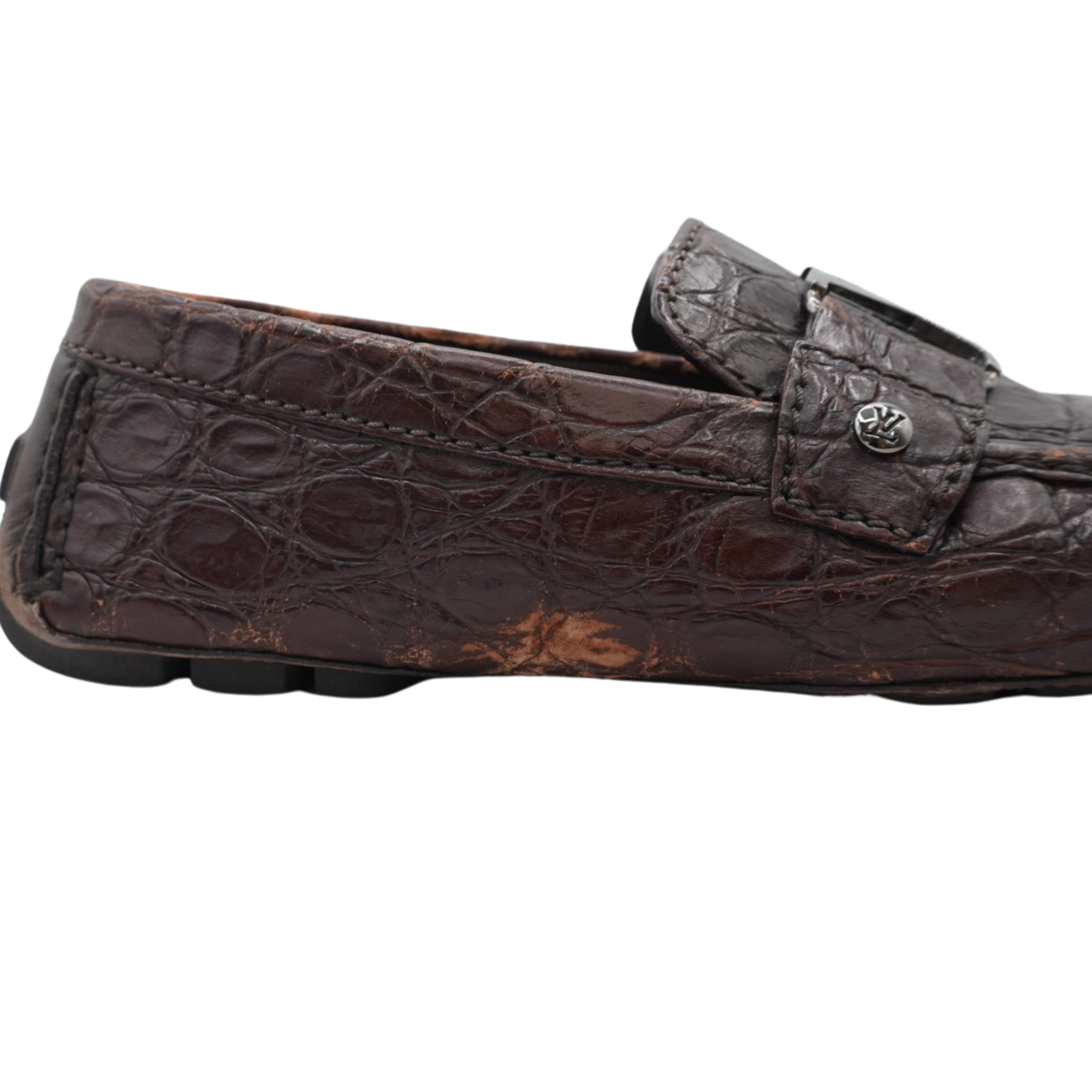 Louis Vuitton 'Monte Carlo' Crocodile Loafers - Men's 8