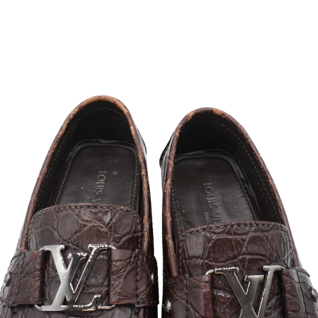 Louis Vuitton 'Monte Carlo' Crocodile Loafers - Men's 8