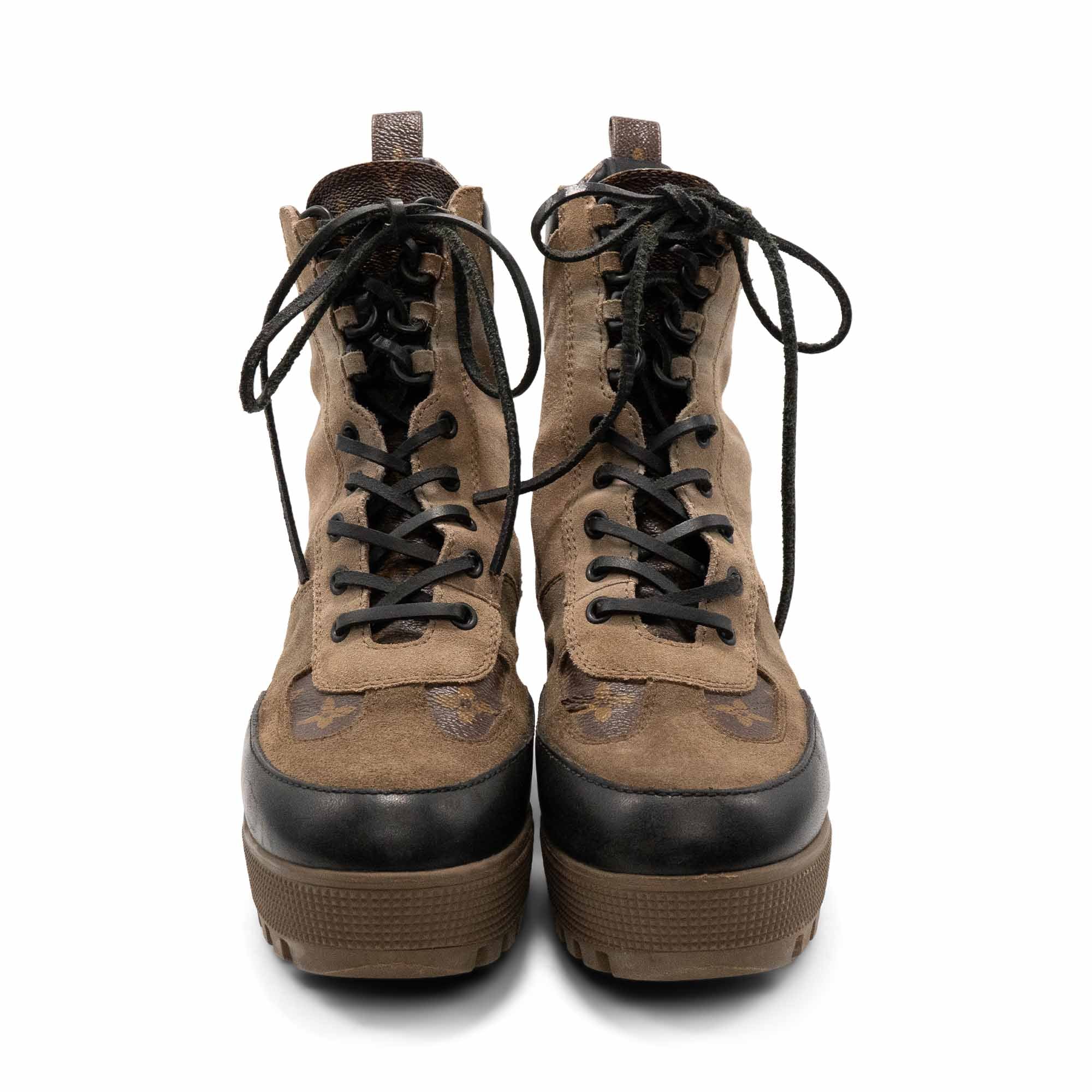 Louis Vuitton 'Laureate Platform Desert' Boots - Women's 37.5