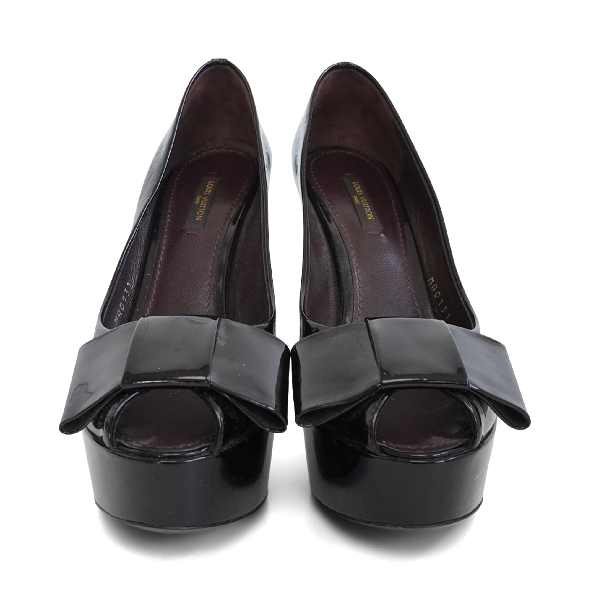 Louis Vuitton 'True' Vernis Platform Heels - Women's 37.5