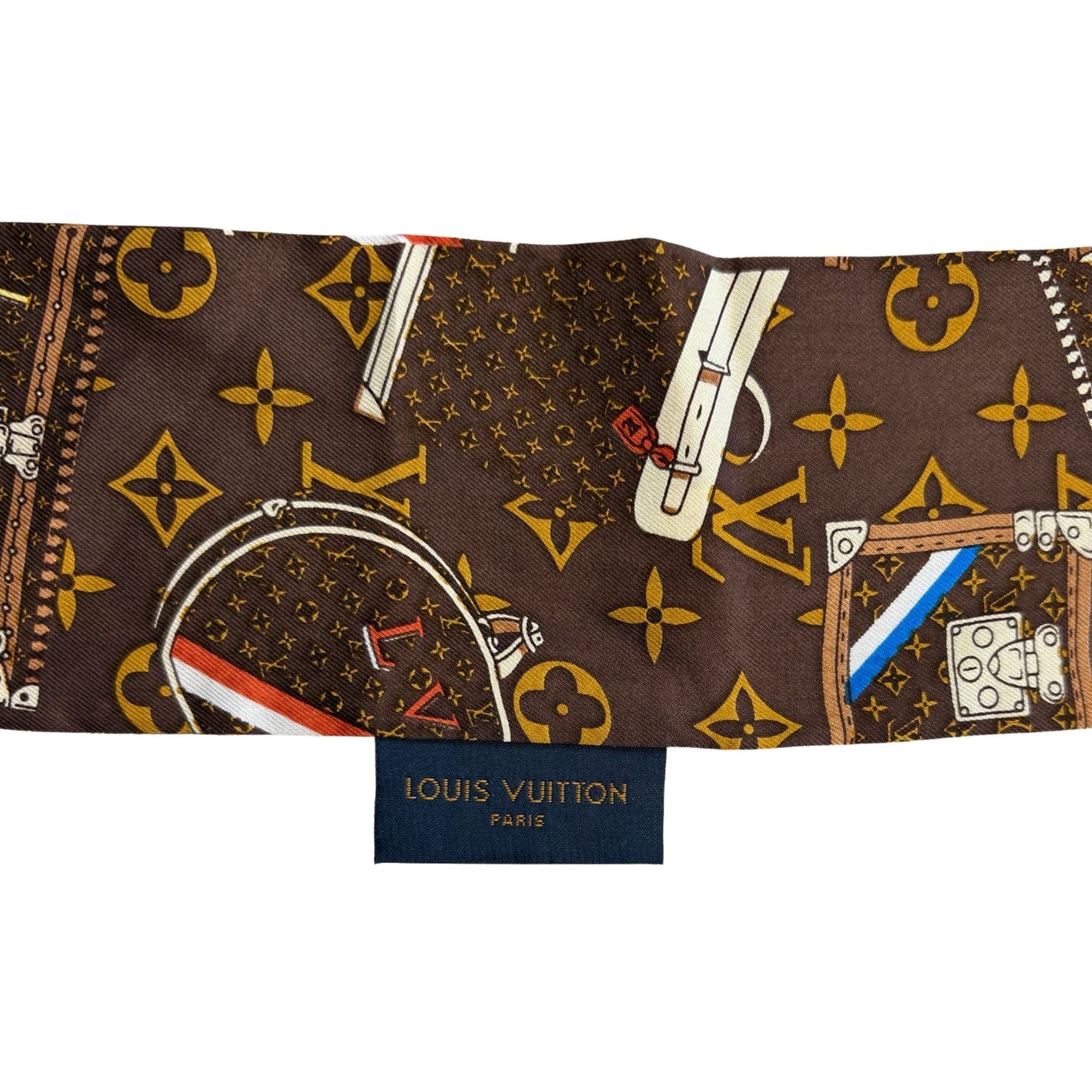 Louis Vuitton 'Trunks' Bandeau Scarf