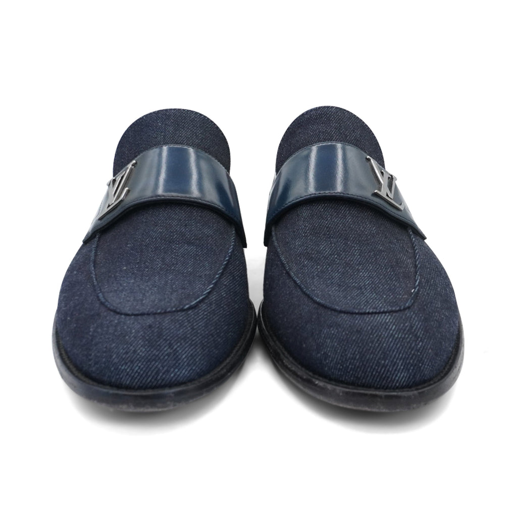 Louis Vuitton 'Saint Germain Denim' Loafers - Men's 7.5