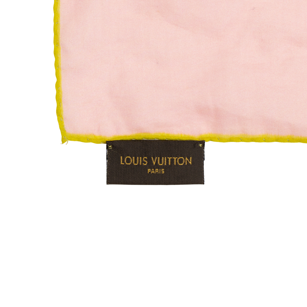 Louis Vuitton 'Pareo Aqua Keepall Rose' Square Scarf