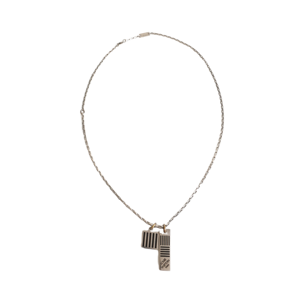 Louis Vuitton 'Damier Black' Pendant Necklace
