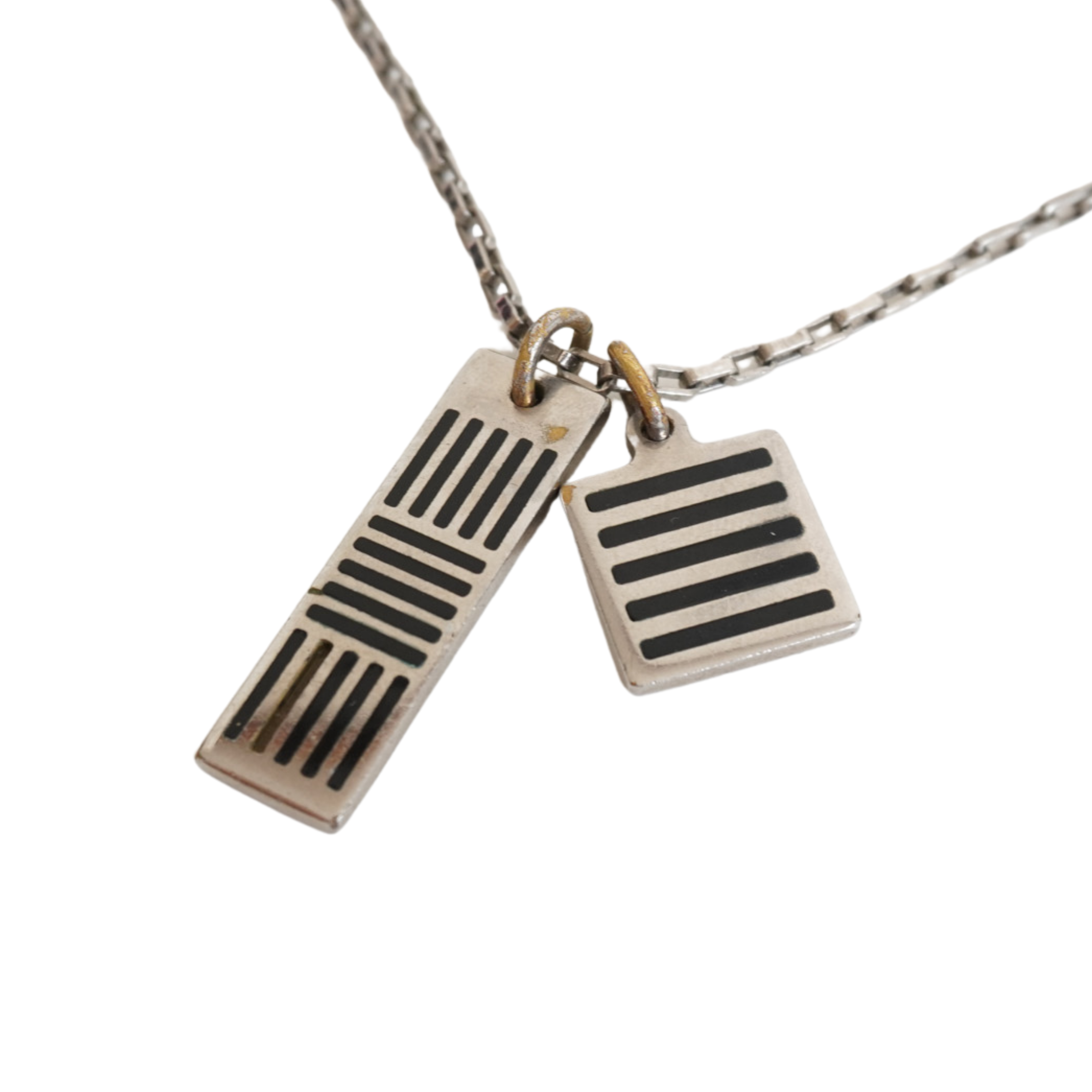 Louis Vuitton 'Damier Black' Pendant Necklace