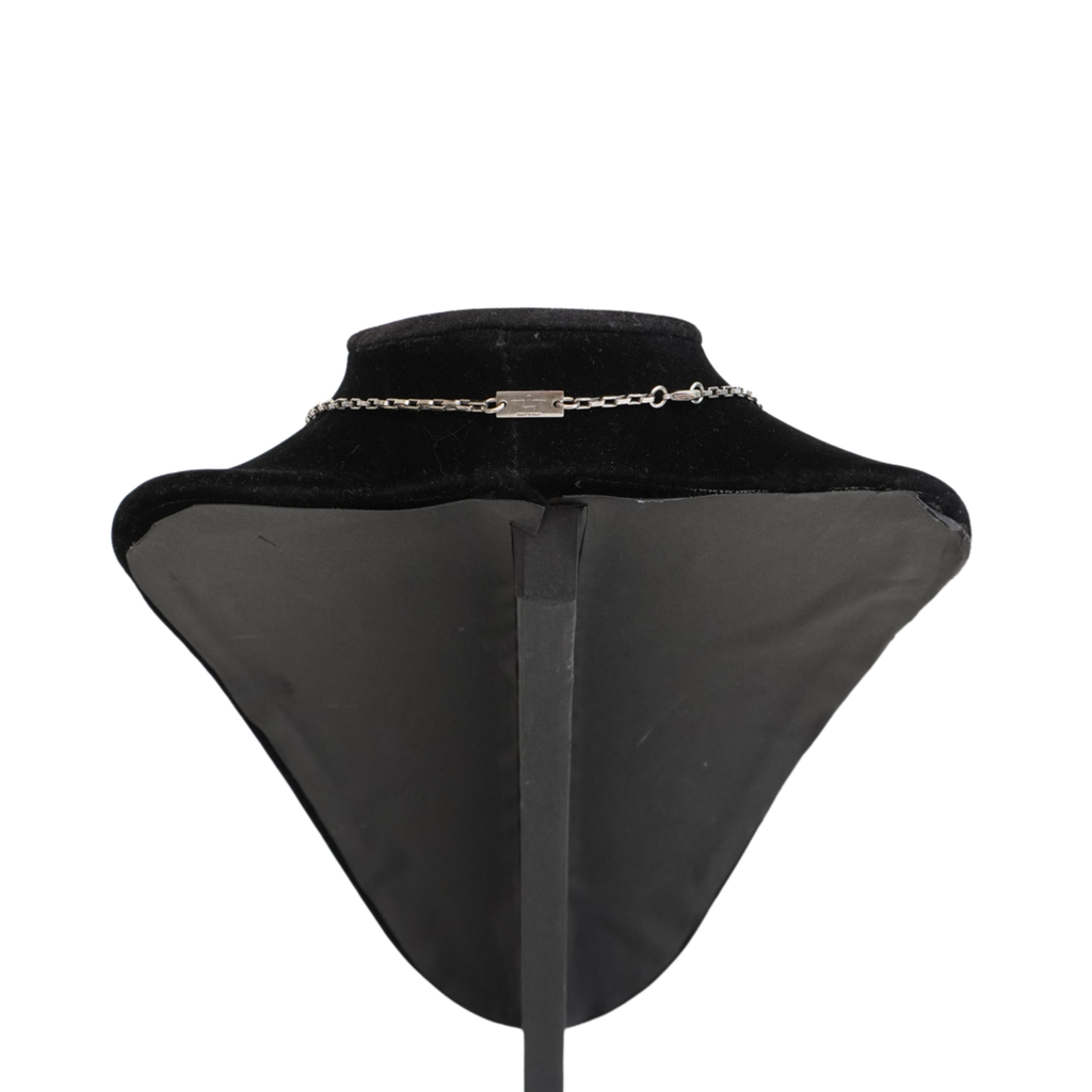 Louis Vuitton 'Damier Black' Pendant Necklace