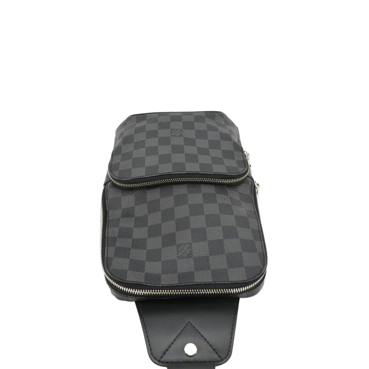 LOUIS VUITTON Avenue Sling Damier Graphite Backpack Bag Black