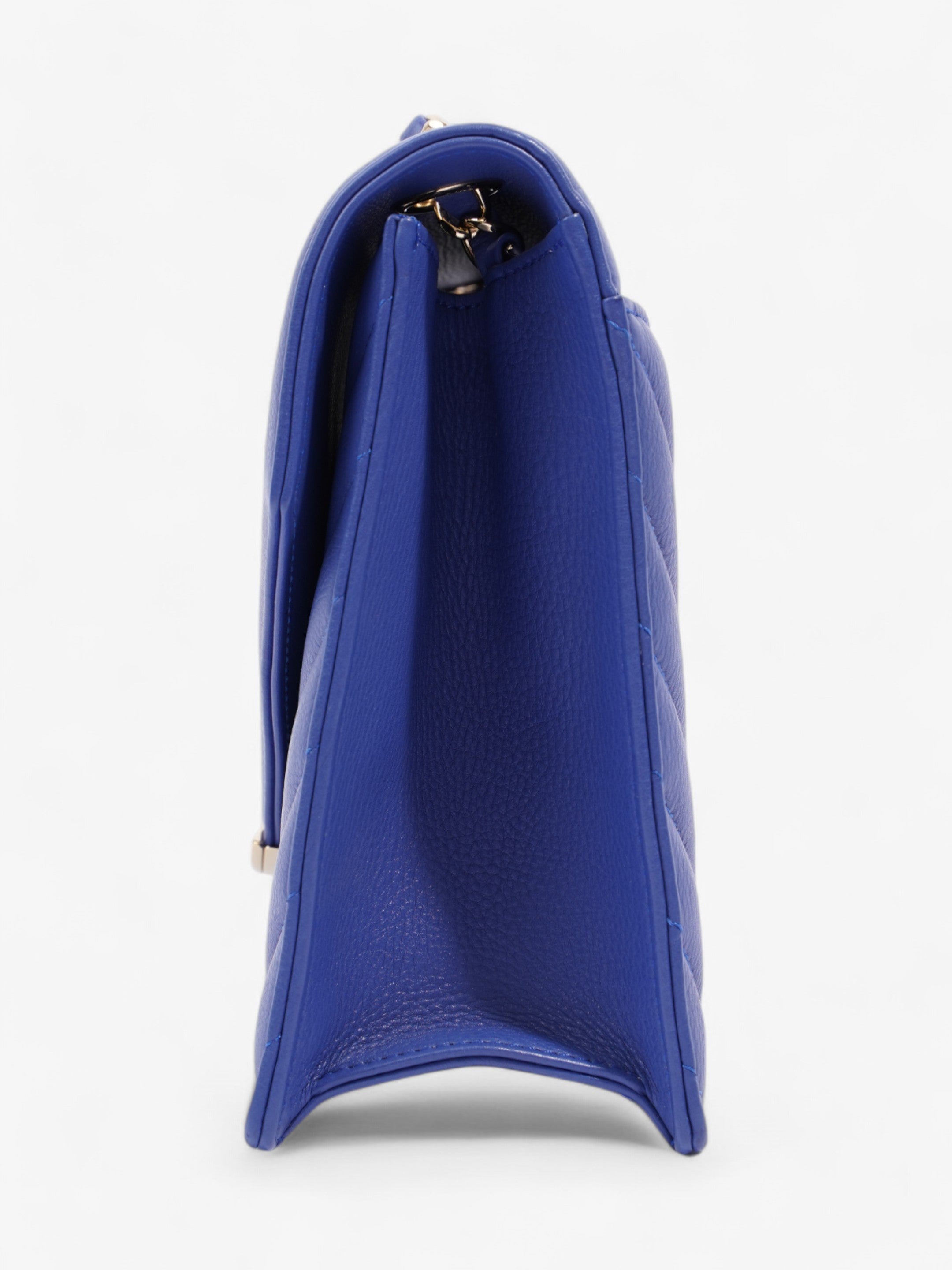 Chanel Envelope Flap Bag Blue Calfskin Leather