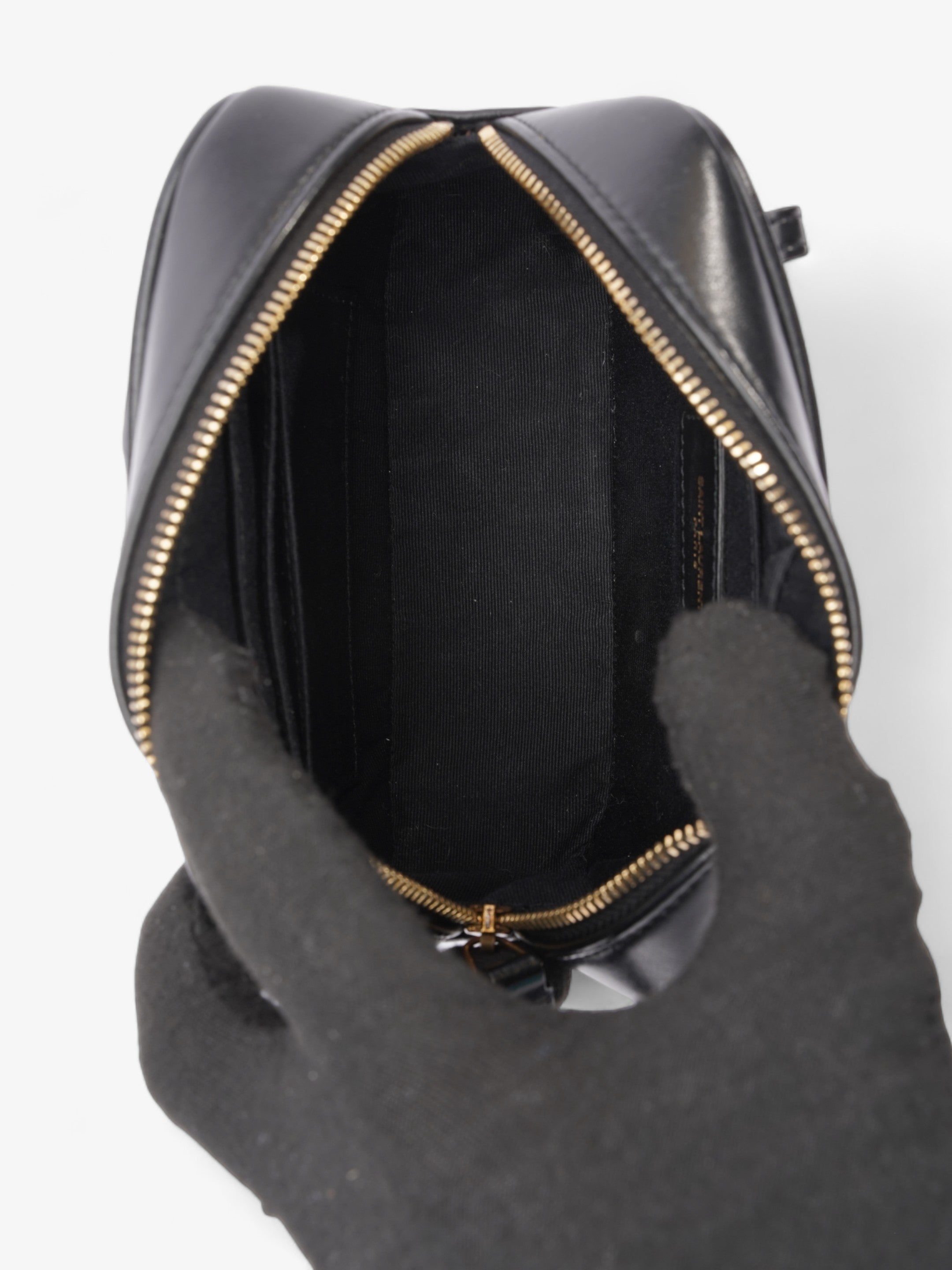 Saint Laurent Lou Belt Bag Black Calfskin Leather