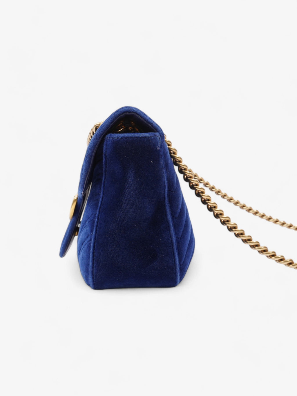 Gucci GG Marmont Midnight Blue Velvet Small