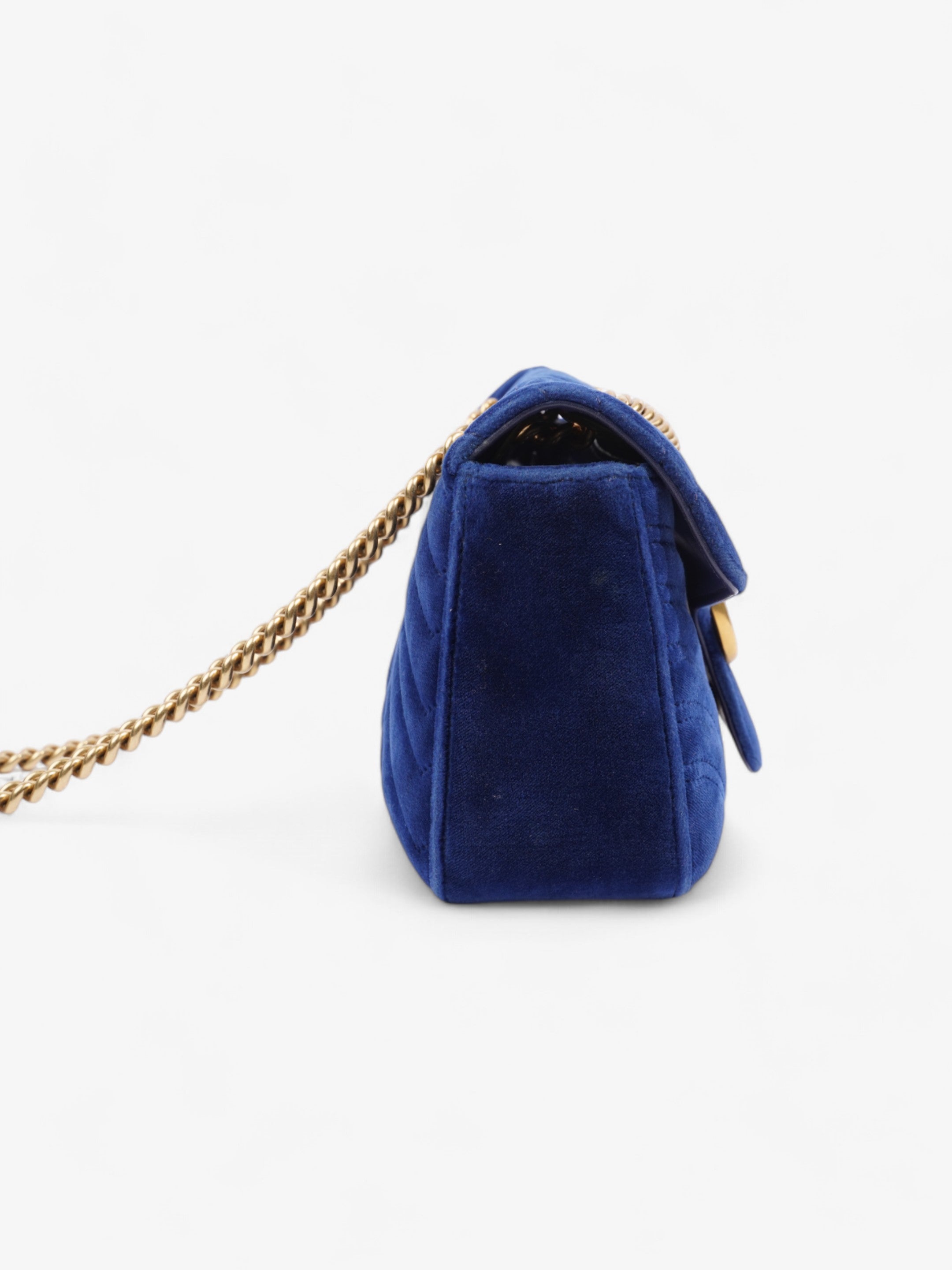 Gucci GG Marmont Midnight Blue Velvet Small