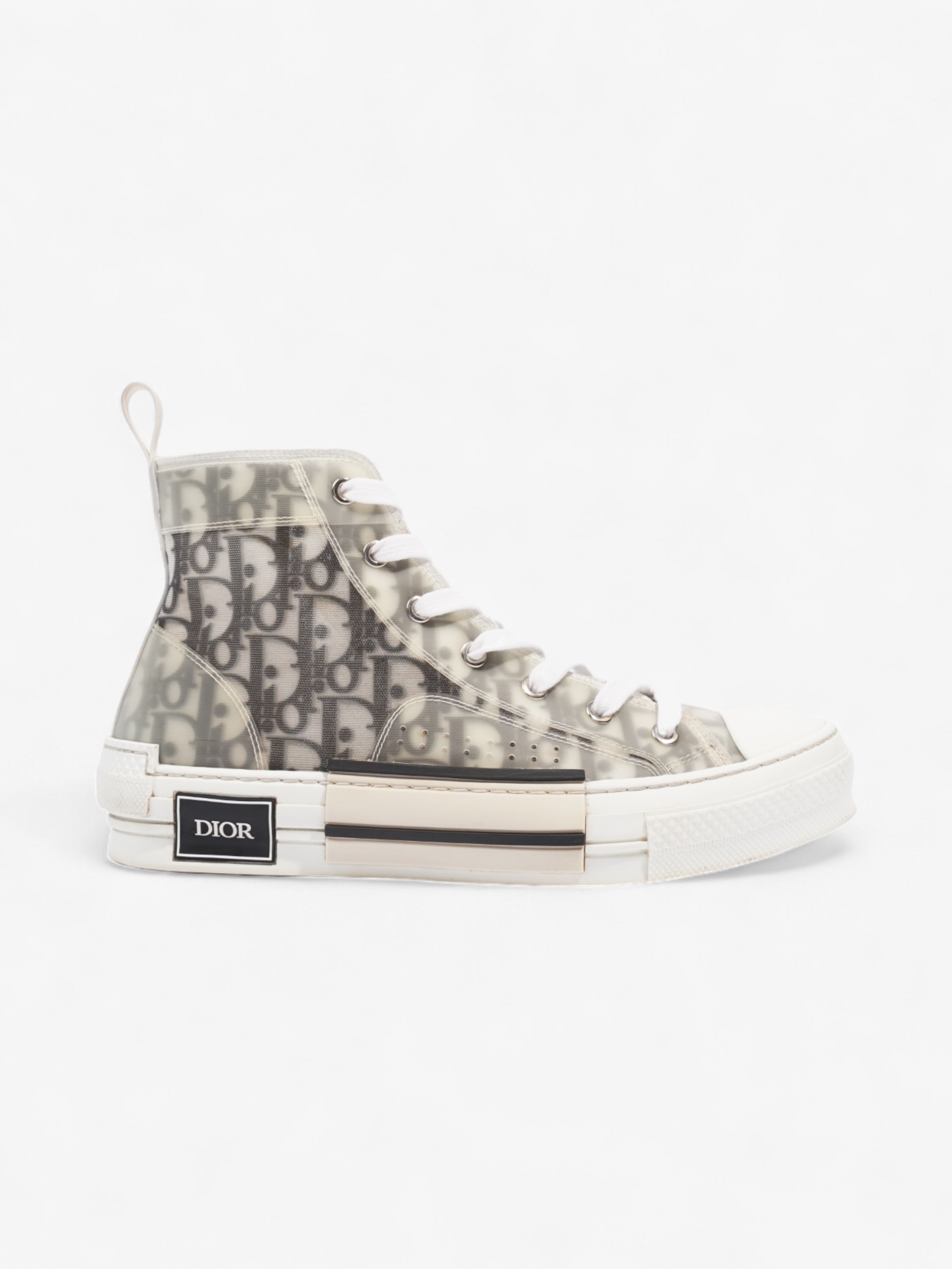 Christian Dior B23 High Top White / Black Mesh EU 40.5 UK 7.5
