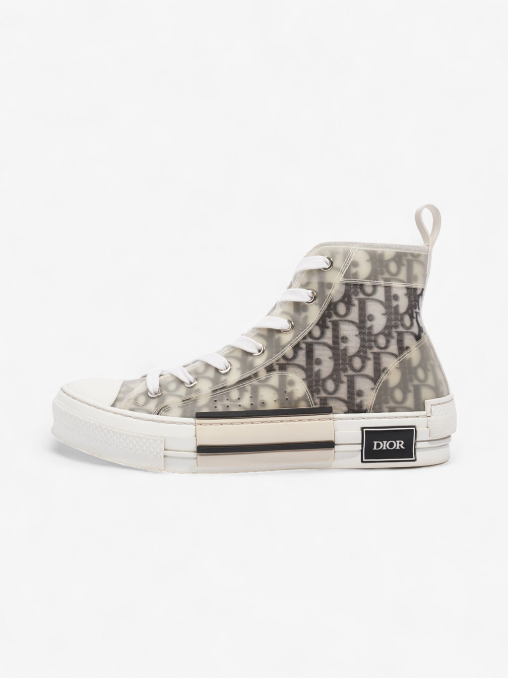 Christian Dior B23 High Top White / Black Mesh EU 40.5 UK 7.5