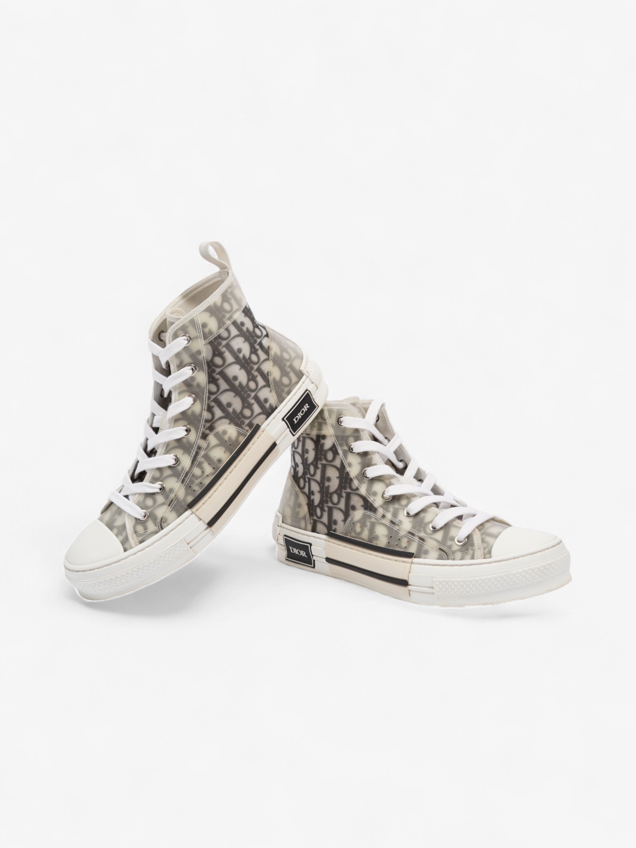 Christian Dior B23 High Top White / Black Mesh EU 40.5 UK 7.5