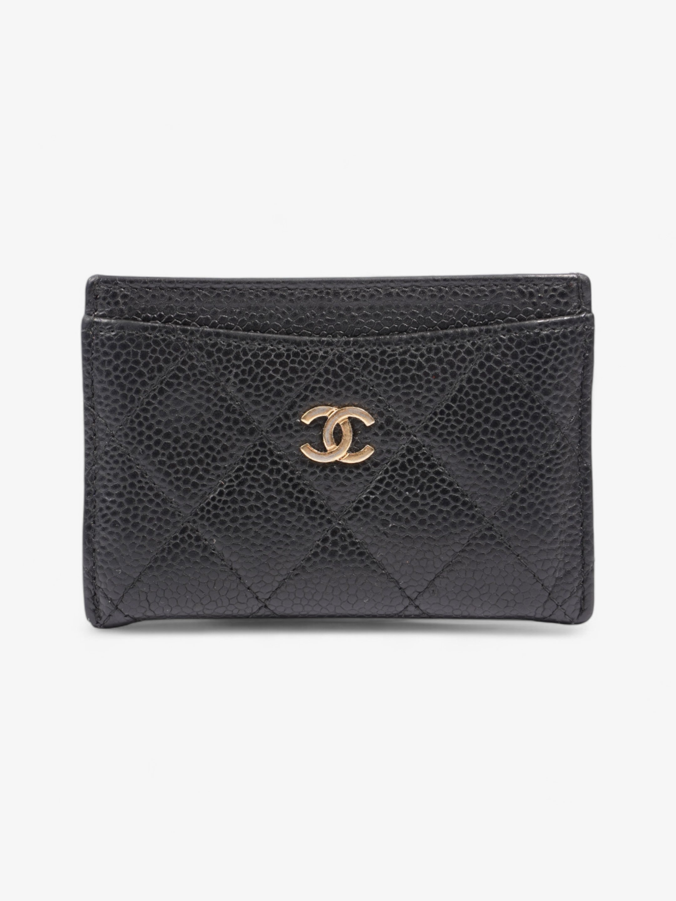 Chanel  Holder Black Caviar Leather