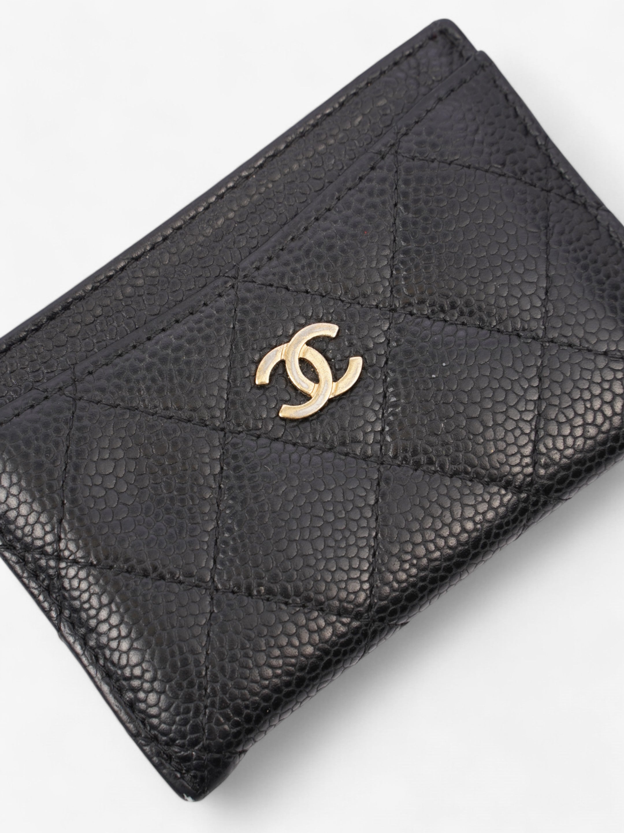 Chanel  Holder Black Caviar Leather