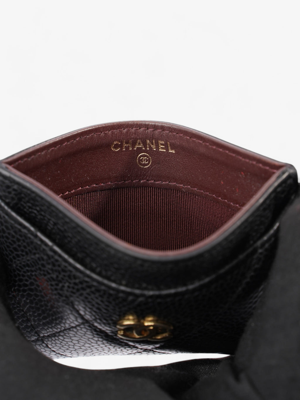 Chanel  Holder Black Caviar Leather