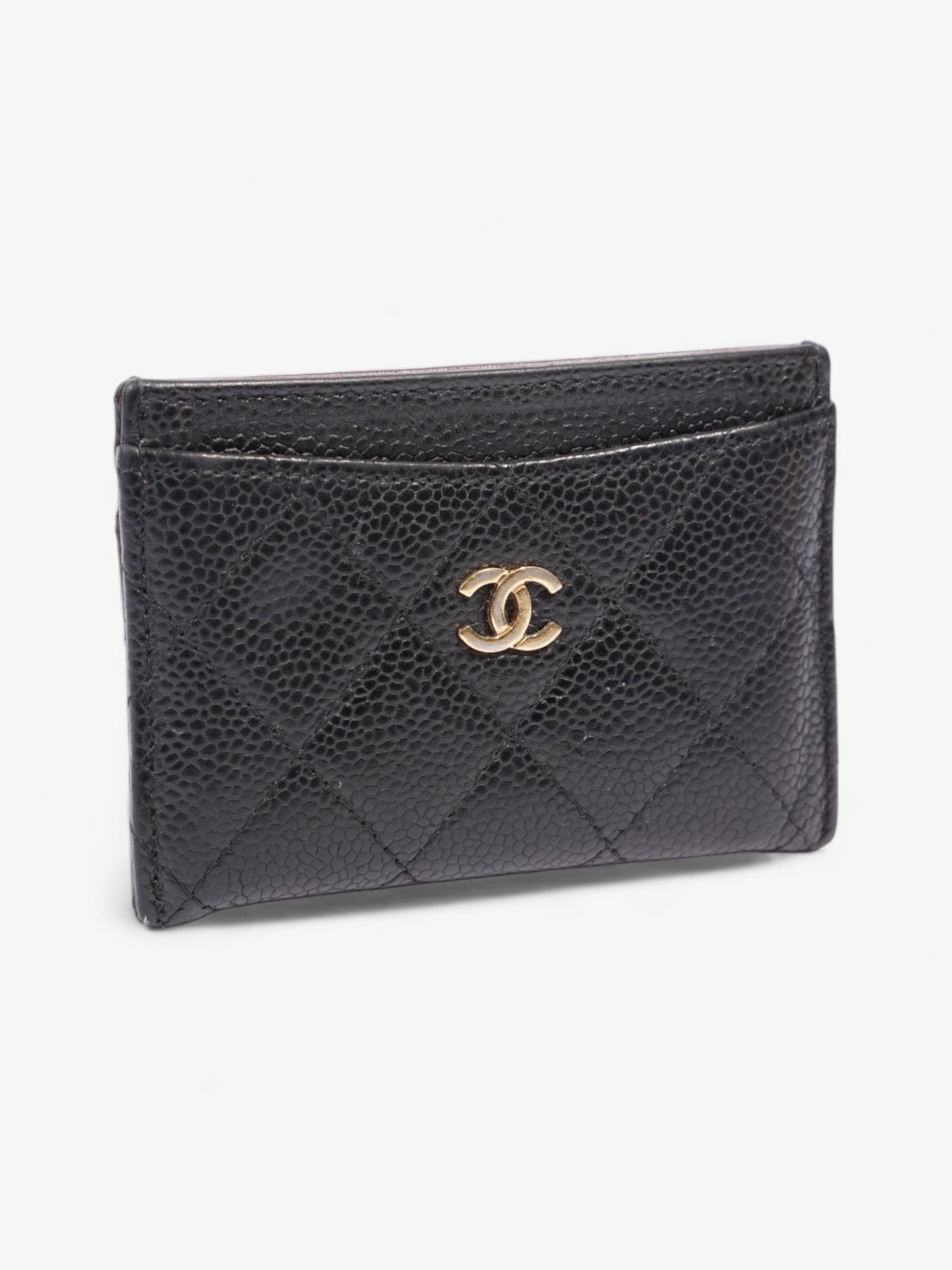 Chanel  Holder Black Caviar Leather